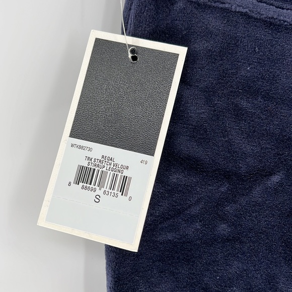 Juicy Couture Black Label Track stretch velour stirrup leggings size S Small NWT - Picture 6 of 9